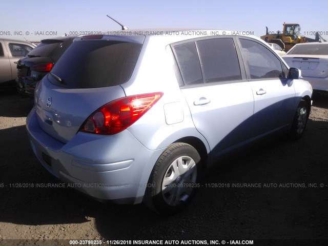 3N1BC1CP9BL487724 - 2011 NISSAN VERSA S/SL BLUE photo 4