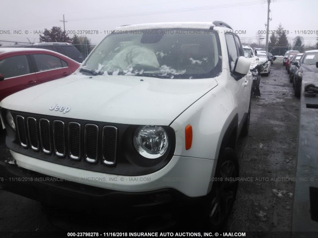 ZACCJBBB6HPF30483 - 2017 JEEP RENEGADE LATITUDE WHITE photo 2