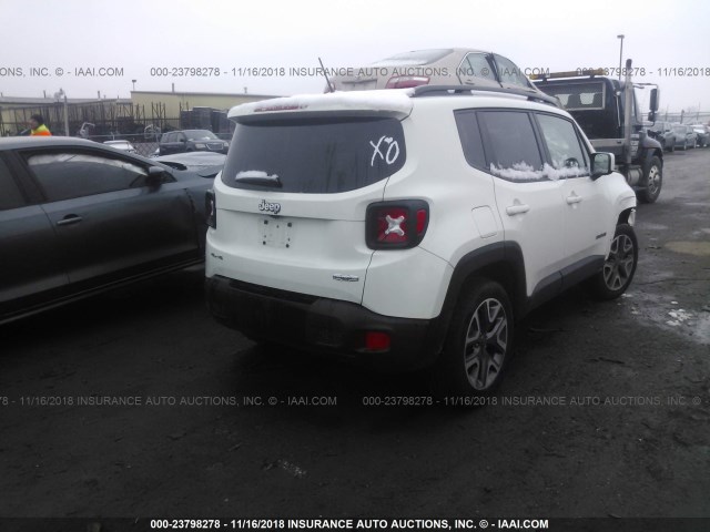 ZACCJBBB6HPF30483 - 2017 JEEP RENEGADE LATITUDE WHITE photo 4