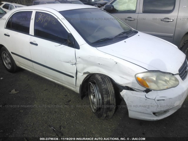 2T1BR32E83C718236 - 2003 TOYOTA COROLLA CE/LE/S WHITE photo 6