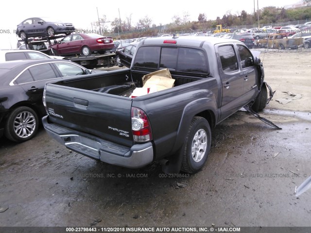 5TFJX4GN7FX037068 - 2015 TOYOTA TACOMA DOUBLE CAB PRERUNNER GRAY photo 4