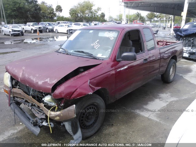 4TAVL52N7VZ278315 - 1997 TOYOTA TACOMA XTRACAB RED photo 2