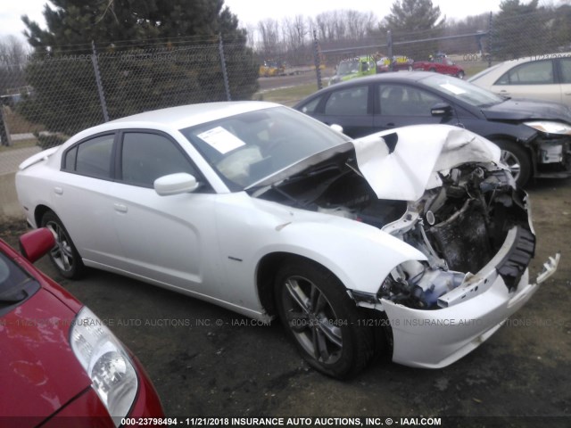 2C3CDXDT8DH532424 - 2013 DODGE CHARGER R/T WHITE photo 1