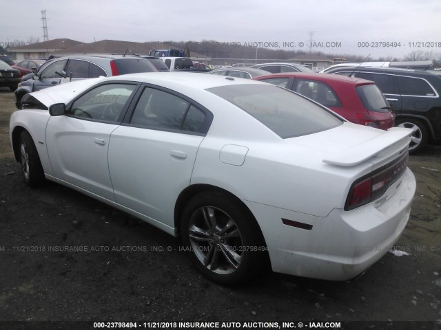 2C3CDXDT8DH532424 - 2013 DODGE CHARGER R/T WHITE photo 3