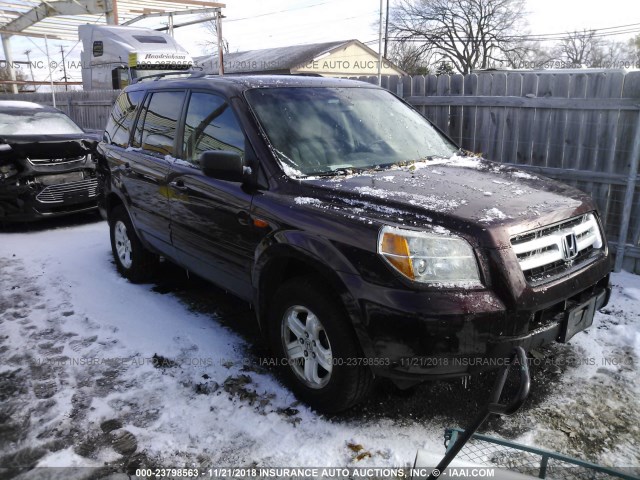 5FNYF18298B056805 - 2008 HONDA PILOT VP BURGUNDY photo 1