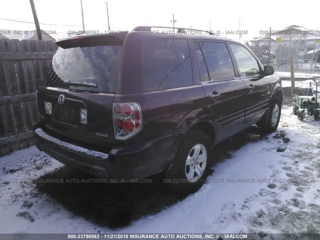 5FNYF18298B056805 - 2008 HONDA PILOT VP BURGUNDY photo 4