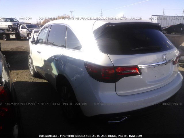 5FRYD4H40EB031990 - 2014 ACURA MDX TECHNOLOGY WHITE photo 3