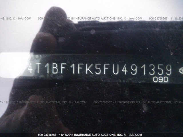 4T1BF1FK5FU491359 - 2015 TOYOTA CAMRY LE/XLE/SE/XSE BLACK photo 9