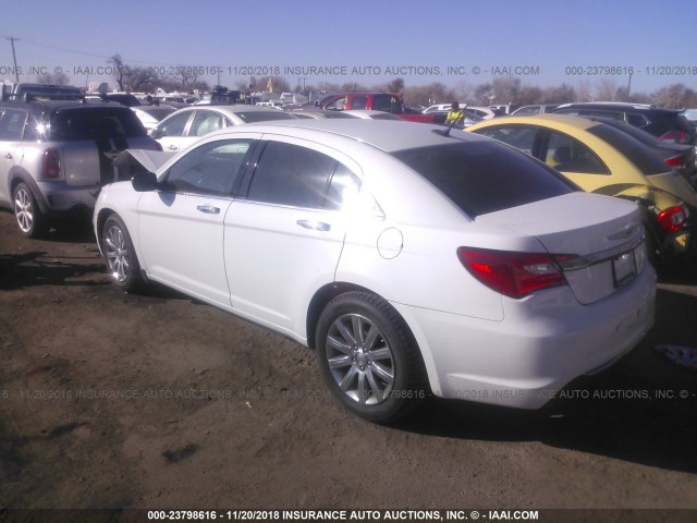 1C3CCBCGXDN754819 - 2013 CHRYSLER 200 LIMITED WHITE photo 3