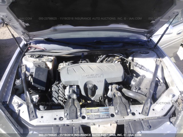 2G2WP552061218843 - 2006 PONTIAC GRAND PRIX SILVER photo 10
