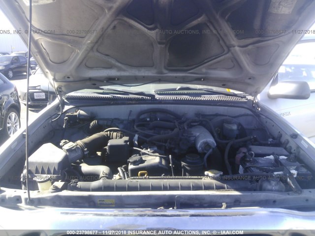 5TESM92N22Z035667 - 2002 TOYOTA TACOMA XTRACAB PRERUNNER ვერცხლისფერი ფოტო 10