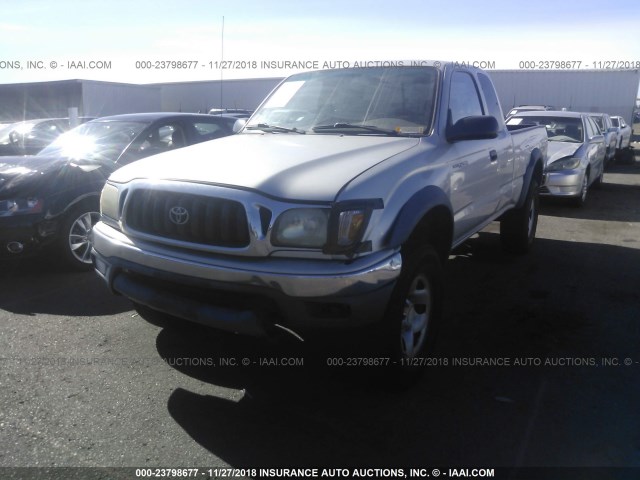 5TESM92N22Z035667 - 2002 TOYOTA TACOMA XTRACAB PRERUNNER SILVER photo 2