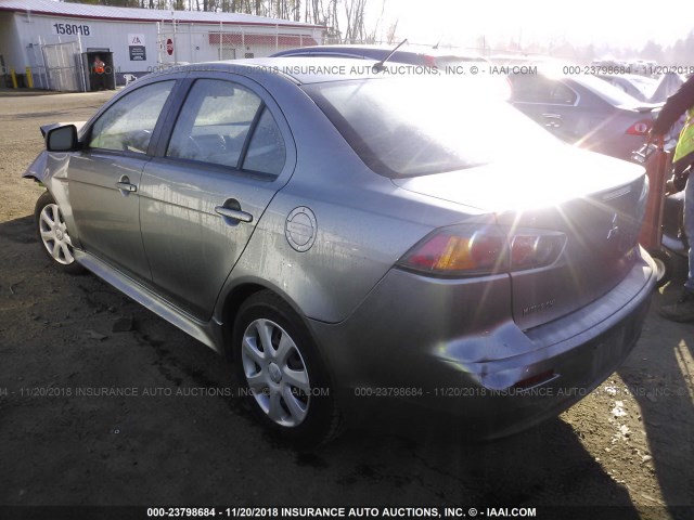 JA32U2FU7DU011237 - 2013 MITSUBISHI LANCER ES/ES SPORT GRAY photo 3