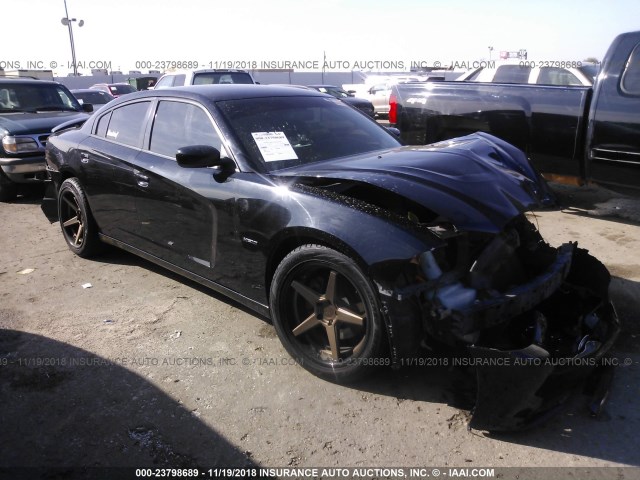 2C3CDXCT9EH161132 - 2014 DODGE CHARGER R/T BLACK photo 1