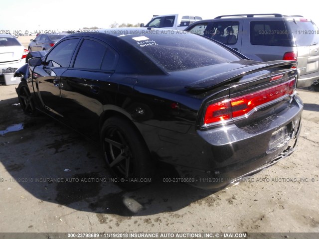 2C3CDXCT9EH161132 - 2014 DODGE CHARGER R/T BLACK photo 3