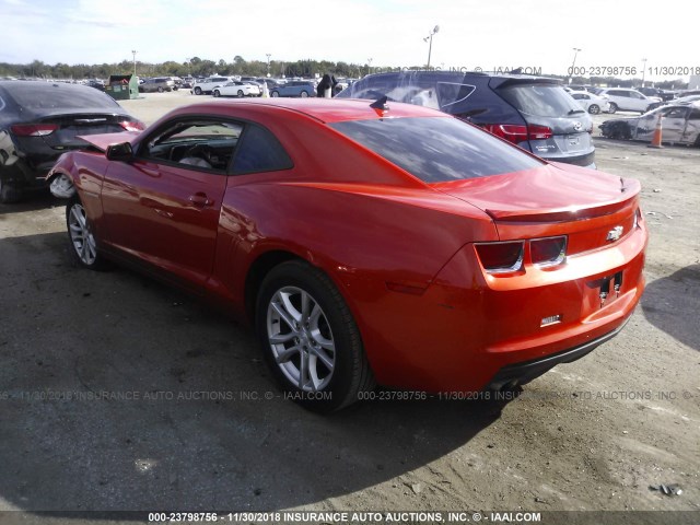 2G1FA1E35C9138216 - 2012 CHEVROLET CAMARO LS ORANGE photo 3