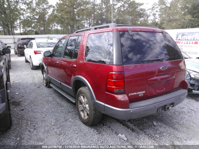 1FMZU73E52UC89766 - 2002 FORD EXPLORER XLT MAROON photo 3