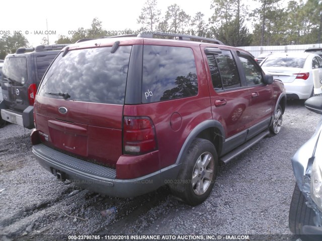 1FMZU73E52UC89766 - 2002 FORD EXPLORER XLT MAROON photo 4