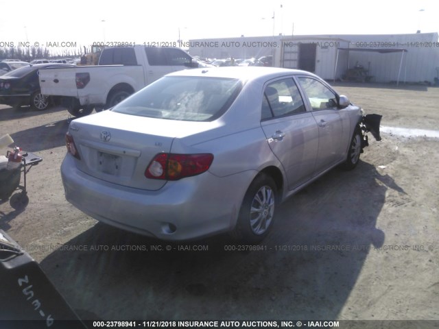 2T1BU4EE2AC341920 - 2010 TOYOTA COROLLA S/LE/XLE SILVER photo 4