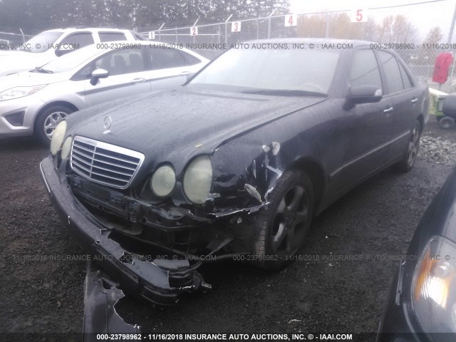 WDBJF65J32B497784 - 2002 MERCEDES-BENZ E 320 BLACK photo 2