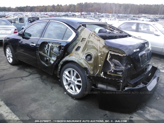 1N4AA5AP7EC454560 - 2014 NISSAN MAXIMA S/SV BLACK photo 3