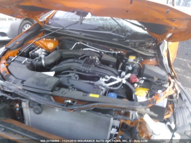 JF2GTADCXJH230696 - 2018 SUBARU CROSSTREK ORANGE photo 10