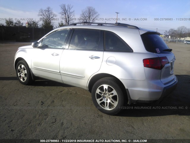 2HNYD28368H501980 - 2008 ACURA MDX TECHNOLOGY SILVER photo 3