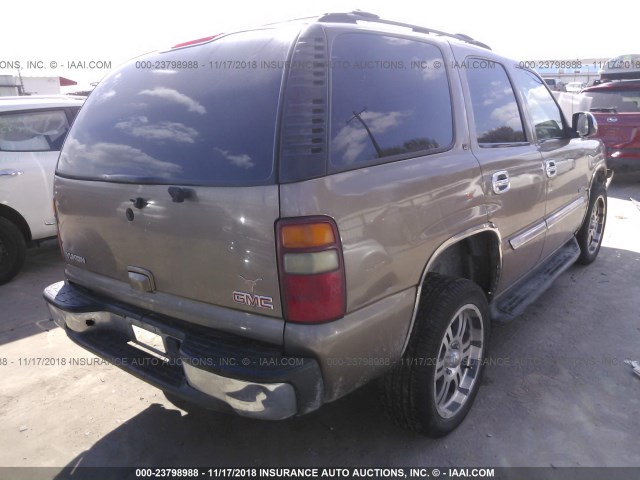 1GKEC13Z83J289242 - 2003 GMC YUKON TAN photo 4