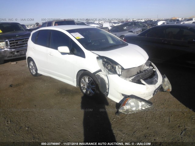 JHMGE88459S047806 - 2009 HONDA FIT SPORT WHITE photo 1