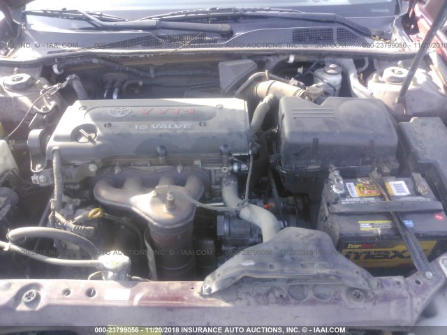 4T1BE30K85U016195 - 2005 TOYOTA CAMRY LE/XLE/SE RED photo 10