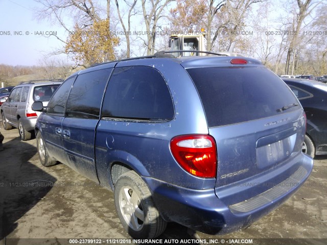 2D4GP44L47R227555 - 2007 DODGE GRAND CARAVAN SXT BLUE photo 3