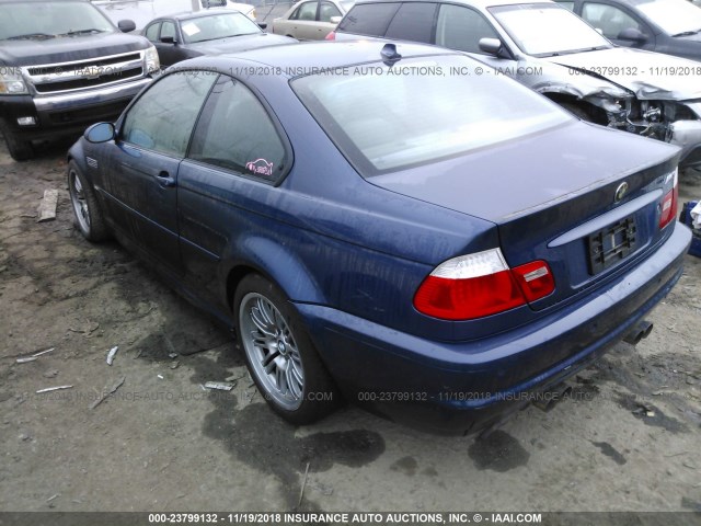 WBSBL934X4JR24862 - 2004 BMW M3 BLUE photo 3