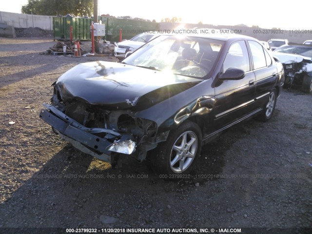 3N1BB51D1YL103477 - 2000 NISSAN SENTRA SE BLACK photo 2