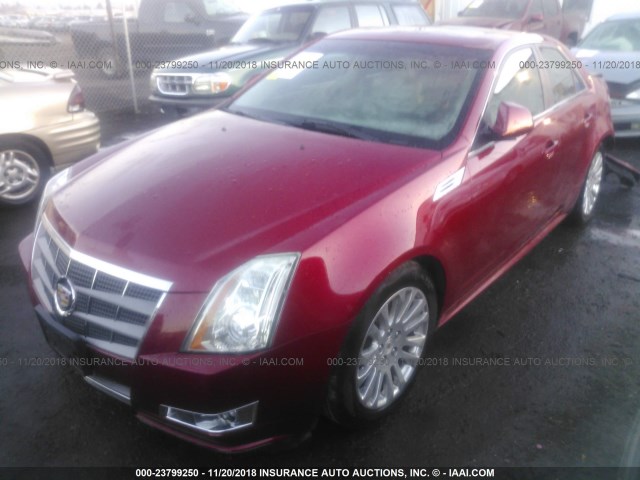 1G6DS5EV2A0146451 - 2010 CADILLAC CTS PREMIUM COLLECTION RED photo 2
