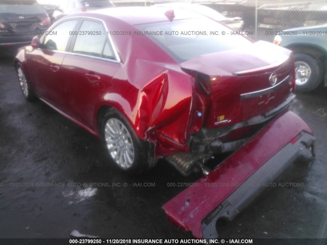 1G6DS5EV2A0146451 - 2010 CADILLAC CTS PREMIUM COLLECTION RED photo 3