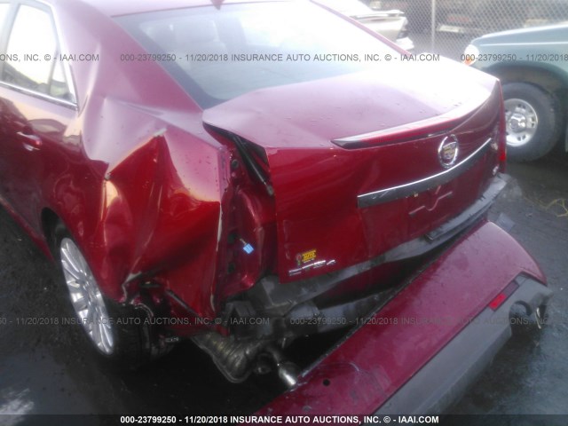 1G6DS5EV2A0146451 - 2010 CADILLAC CTS PREMIUM COLLECTION RED photo 6
