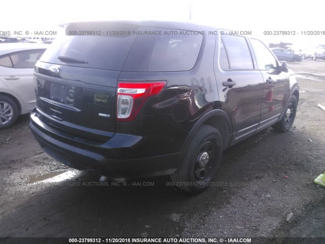 1FM5K8AR2EGA09126 - 2014 FORD EXPLORER POLICE INTERCEPTOR BLACK photo 4