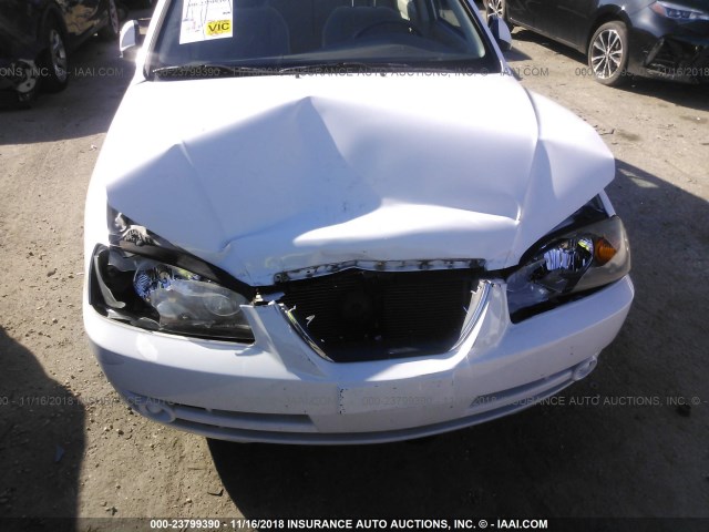 KMHDN46D65U110129 - 2005 HYUNDAI ELANTRA GLS/GT WHITE photo 6