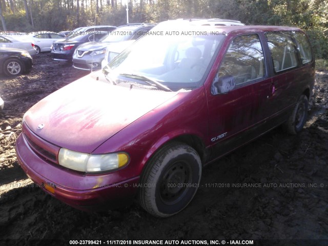 4N2DN11W7SD826834 - 1995 NISSAN QUEST XE/GXE RED photo 2