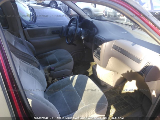 4N2DN11W7SD826834 - 1995 NISSAN QUEST XE/GXE RED photo 5