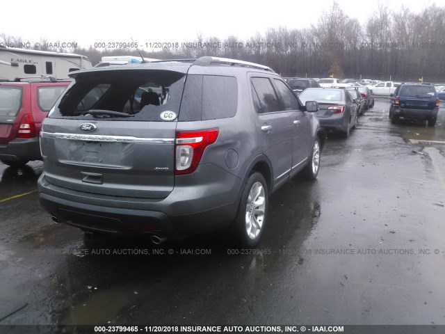 1FM5K8D85DGC34710 - 2013 FORD EXPLORER XLT SILVER photo 4