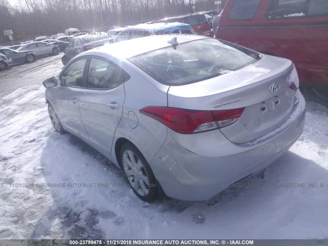 5NPDH4AE1DH336101 - 2013 HYUNDAI ELANTRA GLS/LIMITED SILVER photo 3