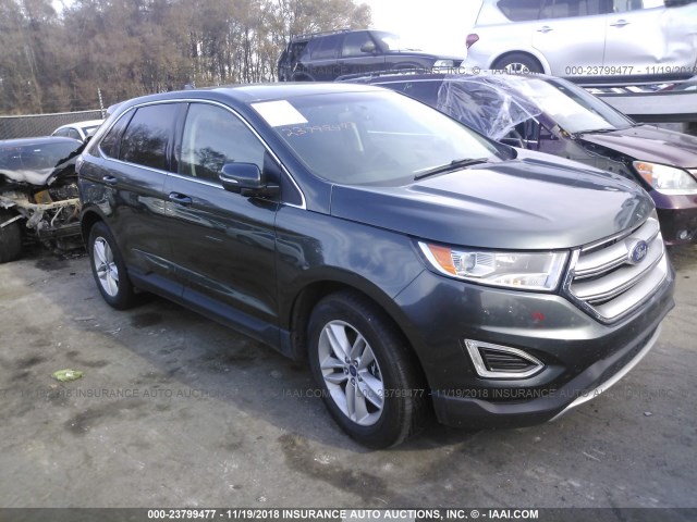 2FMTK4J94FBB52894 - 2015 FORD EDGE SEL GRAY photo 1