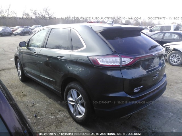 2FMTK4J94FBB52894 - 2015 FORD EDGE SEL GRAY photo 3