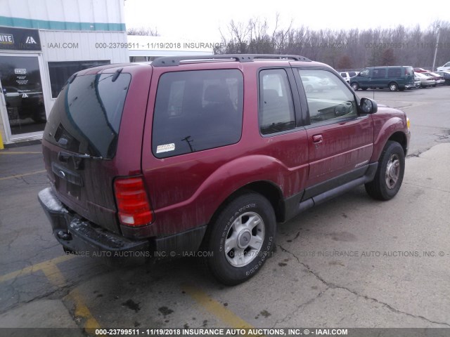 1FMYU70EX1UB47993 - 2001 FORD EXPLORER SPORT RED photo 4