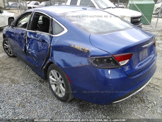 1C3CCCAB4FN645000 - 2015 CHRYSLER 200 LIMITED BLUE photo 3