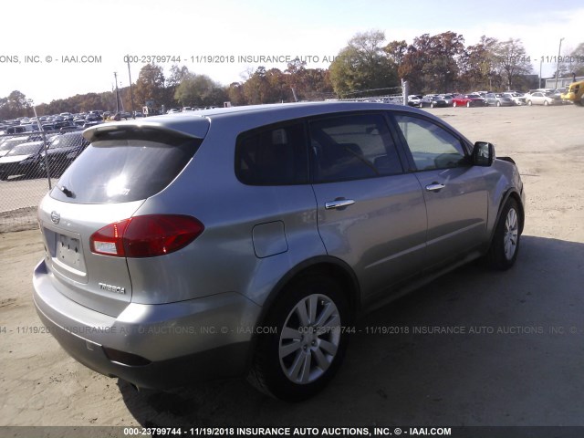 4S4WX96D884408752 - 2008 SUBARU TRIBECA SILVER photo 4