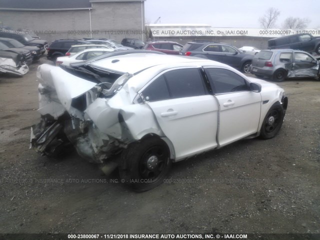 1FAHP2KT5DG113267 - 2013 FORD TAURUS SHO WHITE photo 4