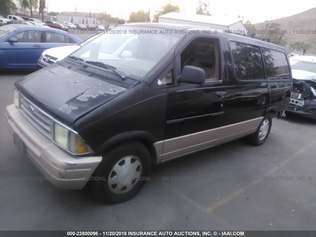 1FMDA31X8SZA20986 - 1995 FORD AEROSTAR BLACK photo 2