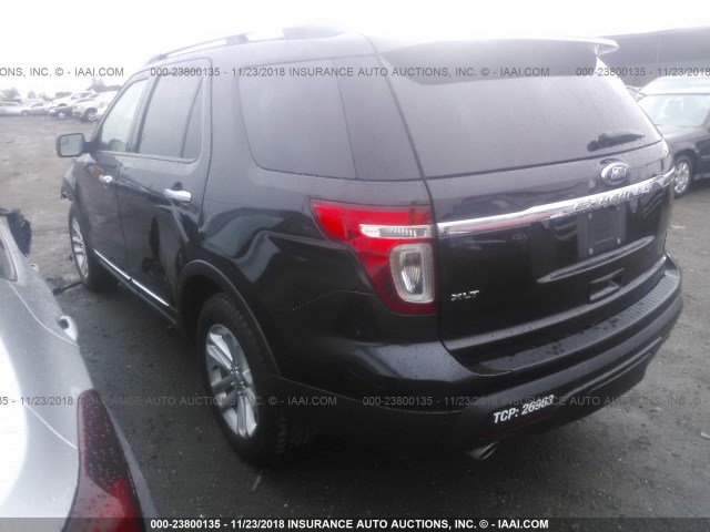 1FM5K7D83FGA93620 - 2015 FORD EXPLORER XLT BLACK photo 3